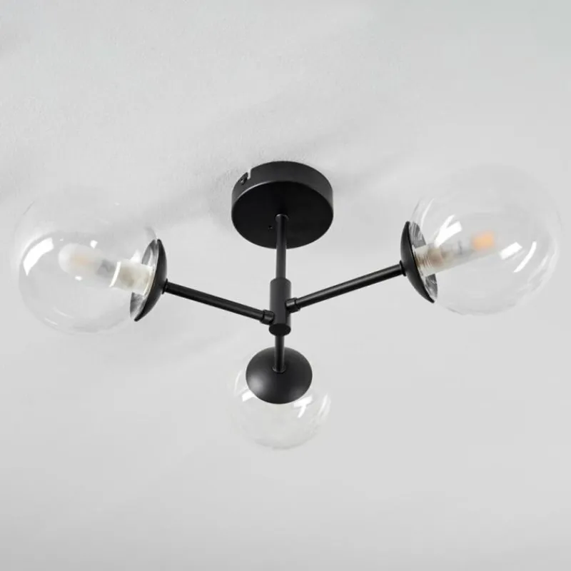 hofstein Plafonnier Yucao Noir, 3 lumières