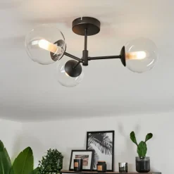 hofstein Plafonnier Yucao Noir, 3 lumières