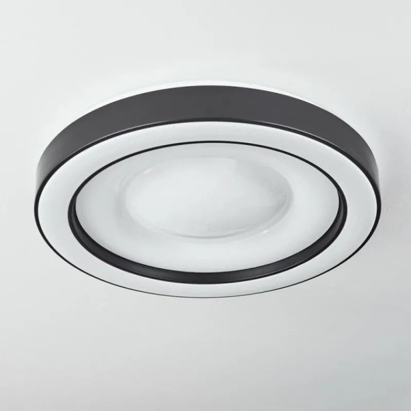 hofstein Plafonnier Zeballos LED Blanc, 1 lumière, Télécommandes, Changeur de couleurs