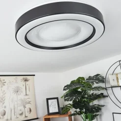 hofstein Plafonnier Zeballos LED Blanc, 1 lumière, Télécommandes, Changeur de couleurs