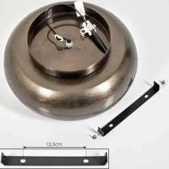 Style Boho-Chic-hofstein Plafonnier Zigne Argent Oxydé, Noir, 1 lumière