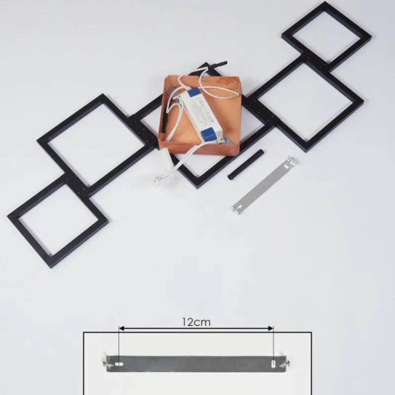 Lampes En Bois-hofstein Plafonnier Zocca LED Brun, Bois foncé, 1 lumière