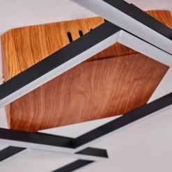 Lampes En Bois-hofstein Plafonnier Zocca LED Brun, Bois foncé, 1 lumière