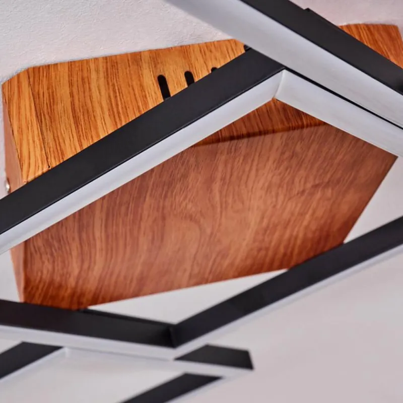 Lampes En Bois-hofstein Plafonnier Zocca LED Brun, Bois foncé, 1 lumière