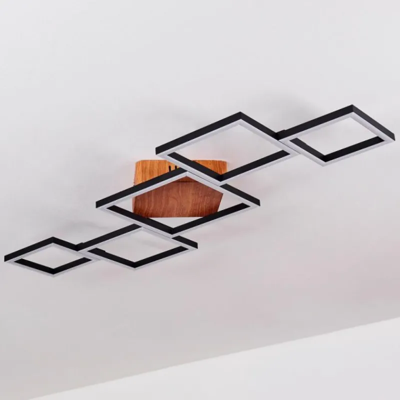 Lampes En Bois-hofstein Plafonnier Zocca LED Brun, Bois foncé, 1 lumière