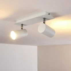 hofstein Plafonnier Zuoz Blanc, 2 lumières