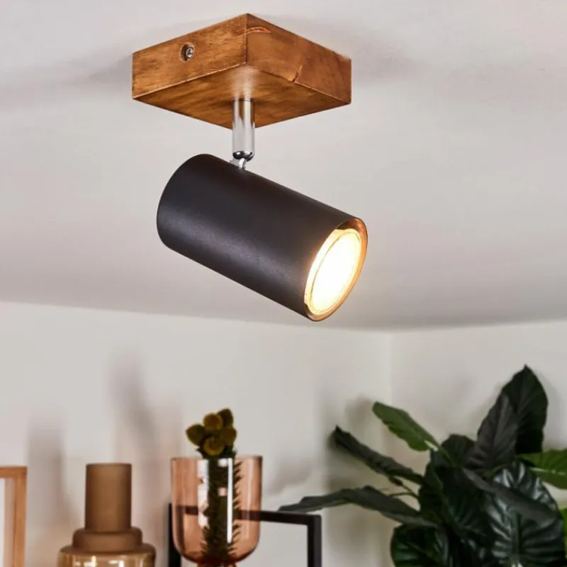 hofstein Plafonnier Zuoz Bois clair, 1 lumière