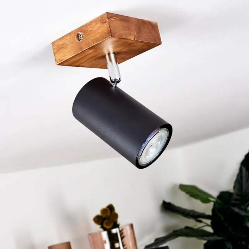 hofstein Plafonnier Zuoz Bois clair, 1 lumière