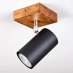 hofstein Plafonnier Zuoz Bois clair, 1 lumière