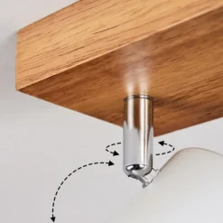 Lampes Vintages & Rétros-hofstein Plafonnier Zuoz Bois clair, 4 lumières