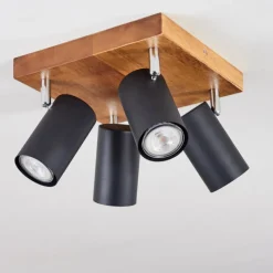 Lampes Vintages & Rétros-hofstein Plafonnier Zuoz Bois clair, 4 lumières