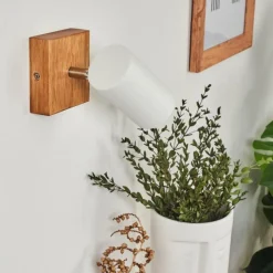 hofstein Plafonnier Zuoz Bois clair, 1 lumière