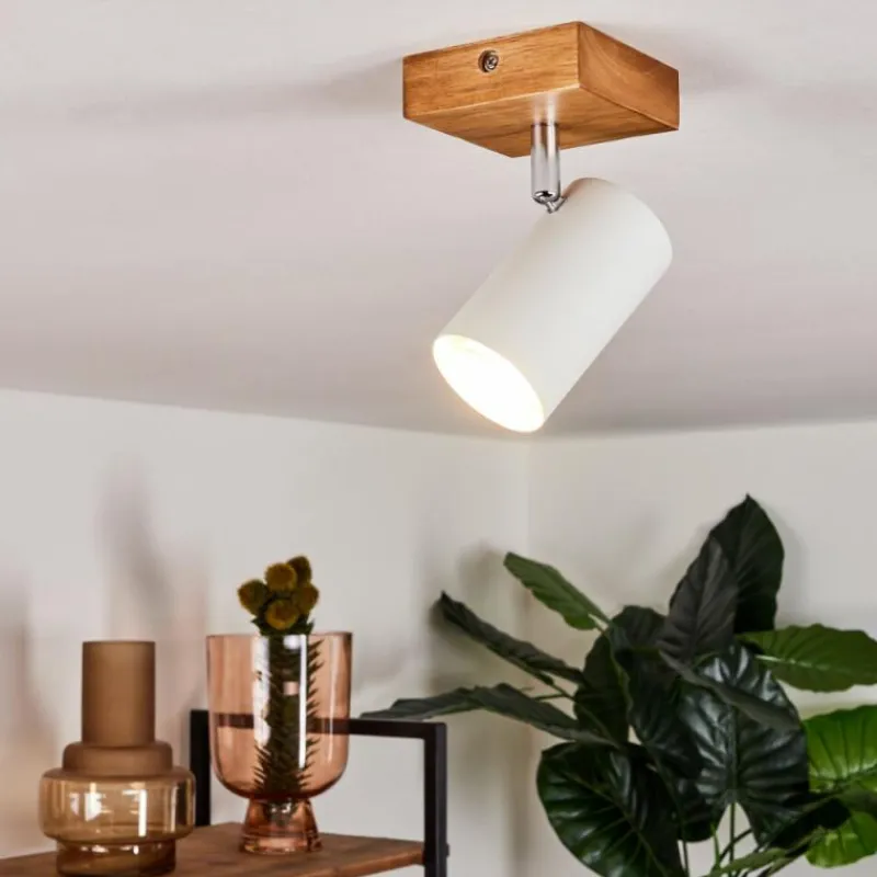 hofstein Plafonnier Zuoz Bois clair, 1 lumière