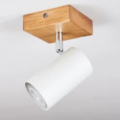 hofstein Plafonnier Zuoz Bois clair, 1 lumière