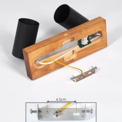 Lampes Vintages & Rétros-hofstein Plafonnier Zuoz Bois clair, 2 lumières