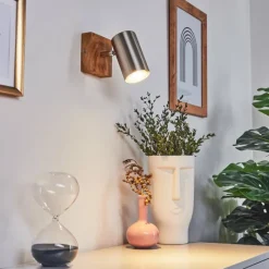 hofstein Plafonnier Zuoz Bois clair, 1 lumière