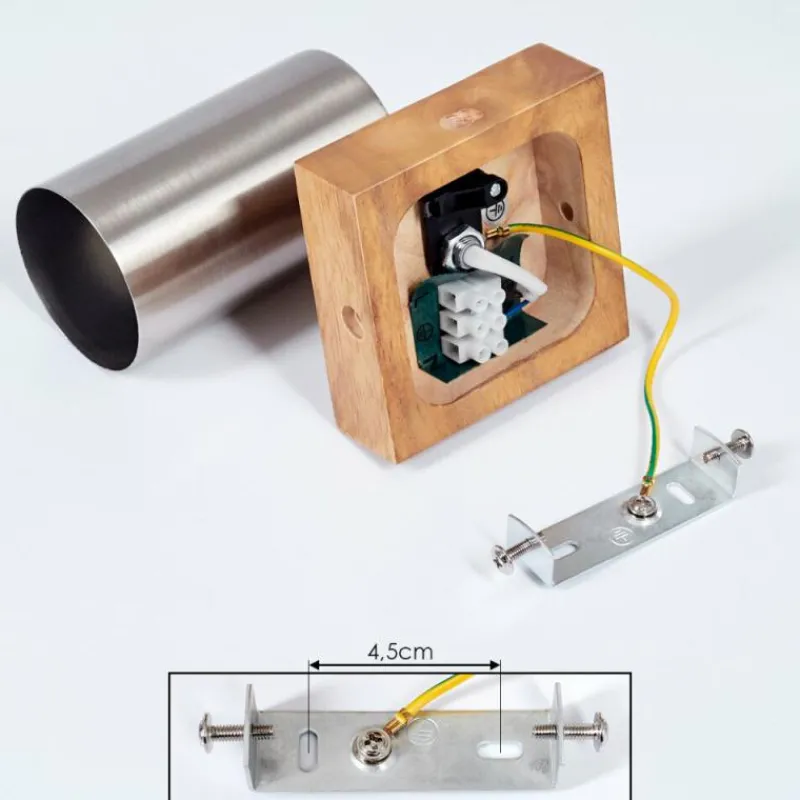 hofstein Plafonnier Zuoz Bois clair, 1 lumière