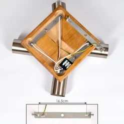 Lampes Vintages & Rétros-hofstein Plafonnier Zuoz Bois clair, 4 lumières