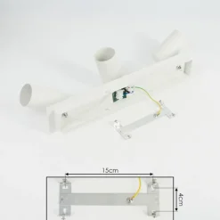 hofstein Plafonnier Zuoz Chrome, Blanc, 3 lumières