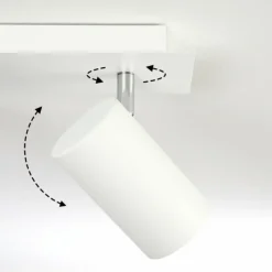 hofstein Plafonnier Zuoz Chrome, Blanc, 3 lumières