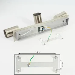hofstein Plafonnier Zuoz Chrome, Nickel mat, 3 lumières