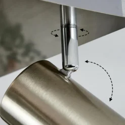 hofstein Plafonnier Zuoz Chrome, Nickel mat, 4 lumières