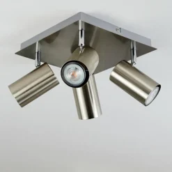 hofstein Plafonnier Zuoz Chrome, Nickel mat, 4 lumières