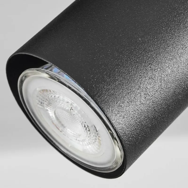 hofstein Plafonnier Zuoz Chrome, Noir, 2 lumières