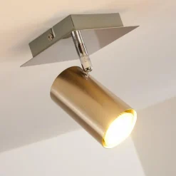 hofstein Plafonnier Zuoz Nickel mat, 1 lumière