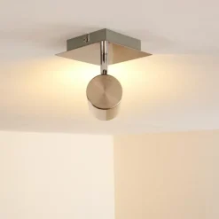 hofstein Plafonnier Zuoz Nickel mat, 1 lumière