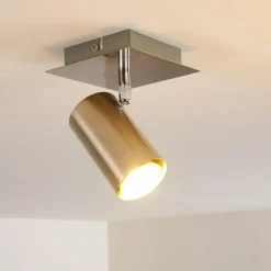 hofstein Plafonnier Zuoz Nickel mat, 1 lumière