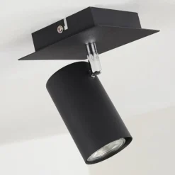 hofstein Plafonnier Zuoz Noir, 1 lumière