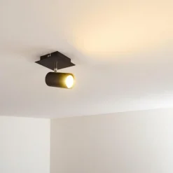 hofstein Plafonnier Zuoz Noir, 1 lumière