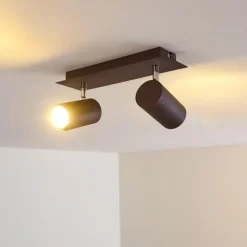 hofstein Plafonnier Zuoz Rouille, 2 lumières