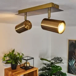 hofstein Plafonnier Zuoz Vieux laiton, 2 lumières