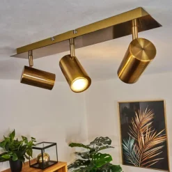 hofstein Plafonnier Zuoz Vieux laiton, 3 lumières