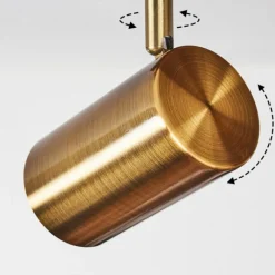 hofstein Plafonnier Zuoz Vieux laiton, 4 lumières* Spots Et Projecteurs