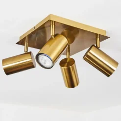 hofstein Plafonnier Zuoz Vieux laiton, 4 lumières* Spots Et Projecteurs