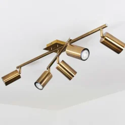 hofstein Plafonnier Zuoz Vieux laiton, 5 lumières