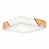Lampes En Bois-Luminaires Eglo Plafonniers Eglo GRIMALDINO Bois clair, Blanc, 2 lumières