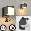hofstein Pocilgas Lampe murale d´extérieur, Spot mural LED Anthracite, 1 lumière, Détecteur de mouvement