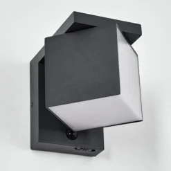 hofstein Pocilgas Lampe murale d´extérieur, Spot mural LED Anthracite, 1 lumière, Détecteur de mouvement