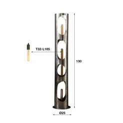 hofstein Pocinho Lampadaire Noir, 4 lumières* Lampadaires Et Lampes Sur Pied