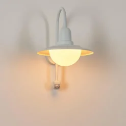 hofstein Pohei Lampe murale d´extérieur Blanc, 1 lumière, Détecteur de mouvement