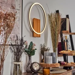 hofstein Pompu Applique murale LED Écru, Noir, 1 lumière