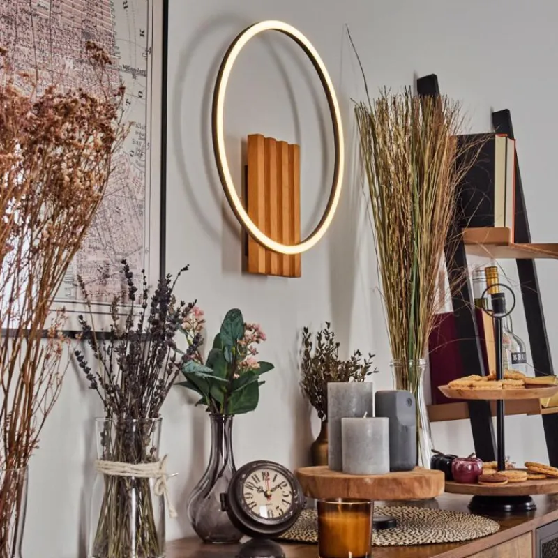 hofstein Pompu Applique murale LED Écru, Noir, 1 lumière