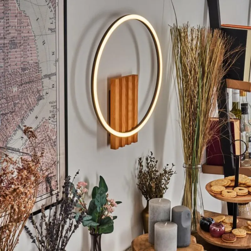 hofstein Pompu Applique murale LED Écru, Noir, 1 lumière