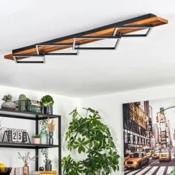 hofstein Pompu Plafonnier LED Brun foncé, Noir, 1 lumière