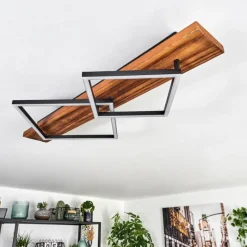 hofstein Pompu Plafonnier LED Brun foncé, Noir, 1 lumière