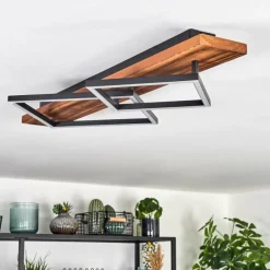 hofstein Pompu Plafonnier LED Brun foncé, Noir, 1 lumière